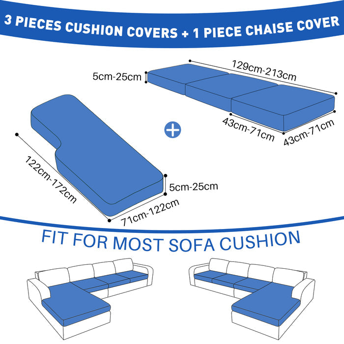 YSTYLE L-Shape & 3 Seater Waterproof Stretch Sofa Seat Cover Geometric
