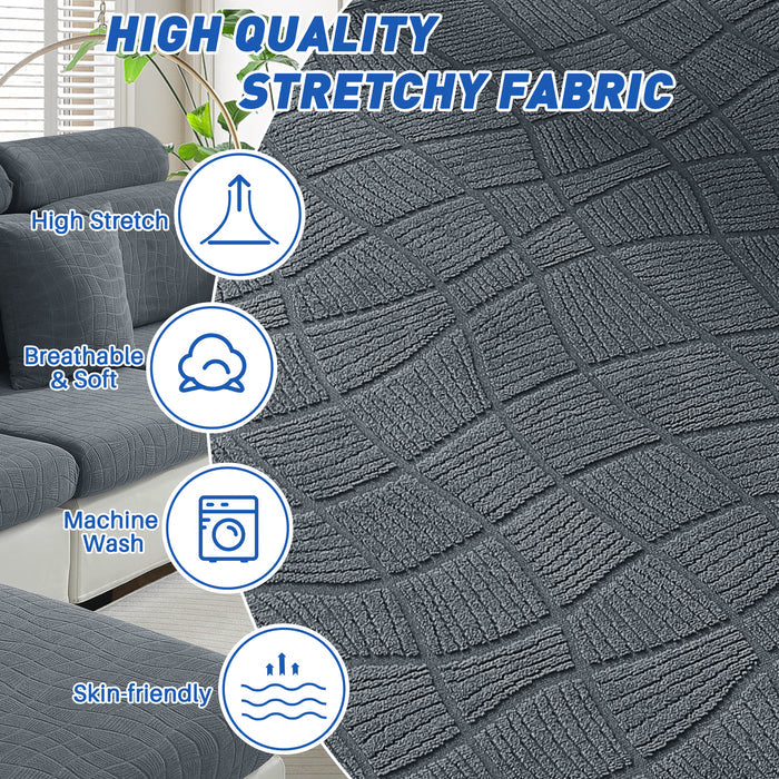 YSTYLE L-Shape & 3 Seater Waterproof Stretch Sofa Seat Cover Geometric