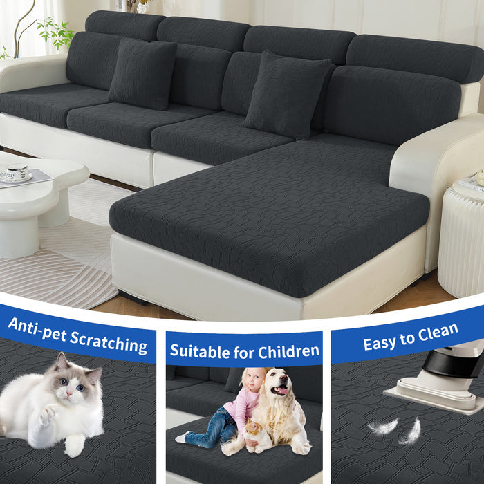 YSTYLE L-Shape Stretch Sofa Seat Cover Geometric Anti Slip