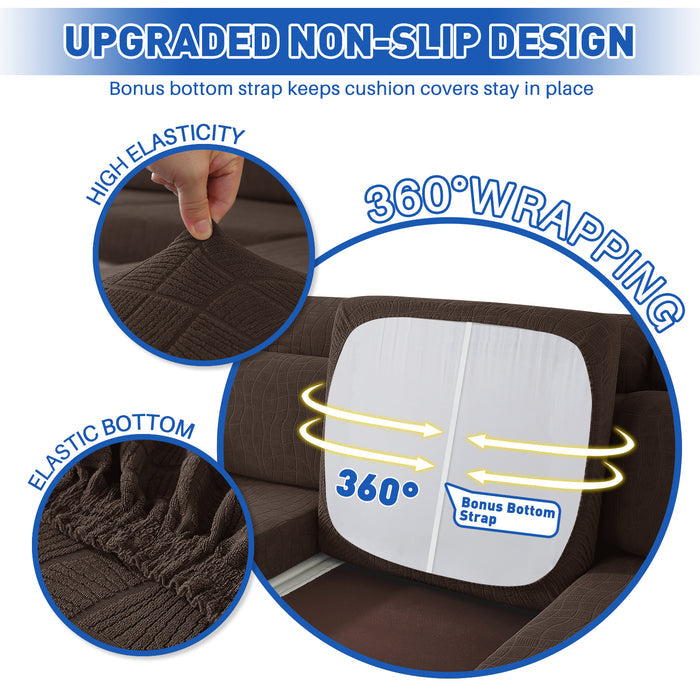 YSTYLE L-Shape Waterproof Stretch Sofa Seat Cover Geometric