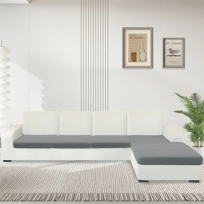 YSTYLE L-Shape+3 Seat Stretch Sofa Seat Cover Geometric Anti Slip-YSTYLE