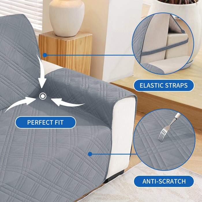 YSTYLE Reversible 4 Seater Corner Sofa Cover Quilted Anti Slip-YSTYLE