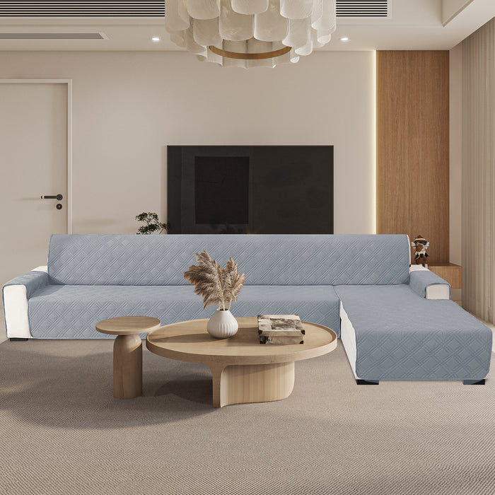 YSTYLE Reversible 4 Seater Corner Sofa Cover Quilted Anti Slip