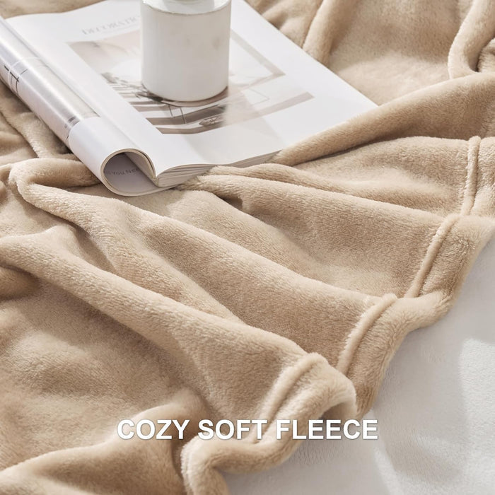 YSTYLE Soft Flannel Fleece Twin Blanket Plush Throw 200 x 220 CM