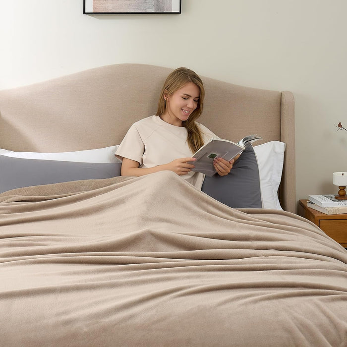 YSTYLE Soft Flannel Fleece Twin Blanket Plush Throw 200 x 220 CM