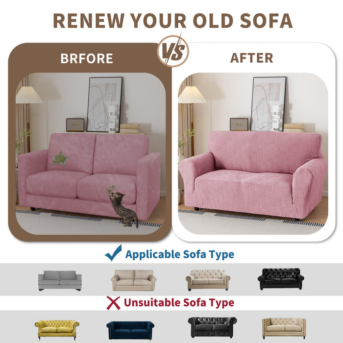 YSTYLE Stretch 1 Seater Sofa Cover 78-116cm Geometric Pattern
