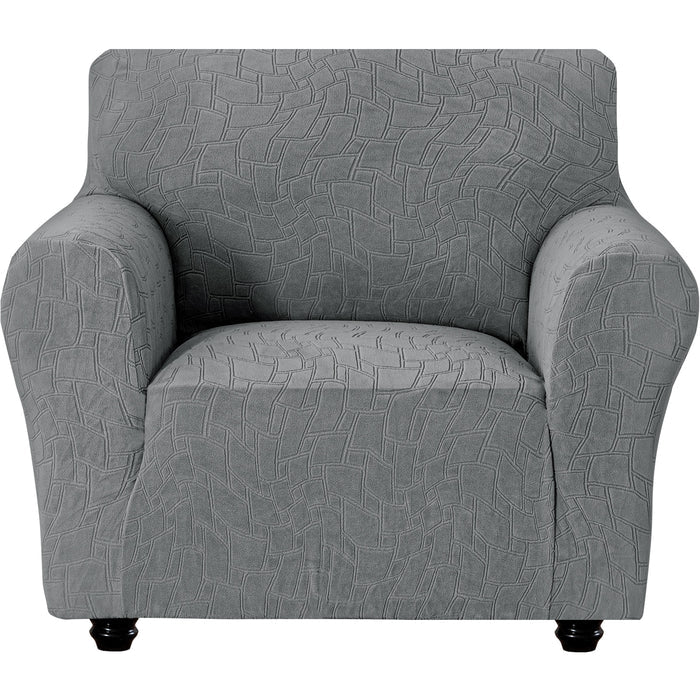 Ystyle Stretch 1 Seater Sofa Cover Jacquard Geometric Pattern-YSTYLE