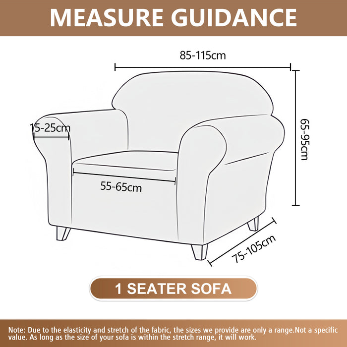 Ystyle Stretch 1 Seater Sofa Cover Jacquard Geometric Pattern-YSTYLE