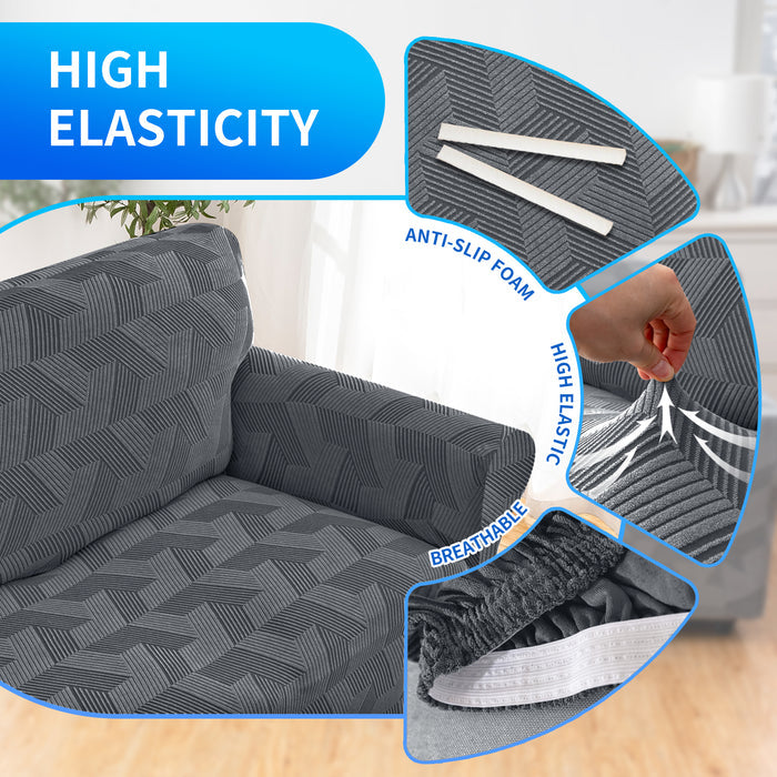 Ystyle Stretch 4 Seater Sofa Cover Super Elastic and Anti Slip-YSTYLE