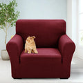 YSTYLE Stretch 1 Seater Sofa Cover with Armrests Geometric Jacquard Pattern-YSTYLE