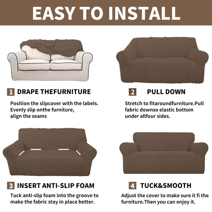 YSTYLE Stretch 2 Seater Sofa Cover 139-175 cm Geometric Pattern