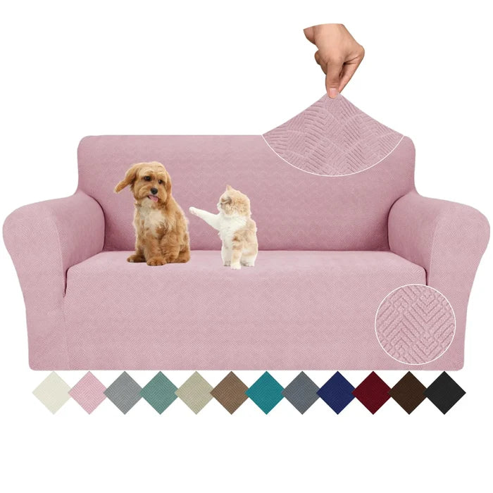 YSTYLE Stretch 2 Seater Sofa Cover with Armrests Anti-Slip Washable-YSTYLE