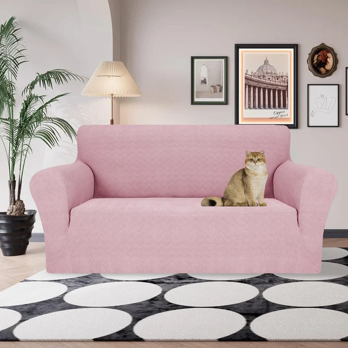 YSTYLE Stretch 2 Seater Sofa Cover with Armrests Anti-Slip Washable-YSTYLE