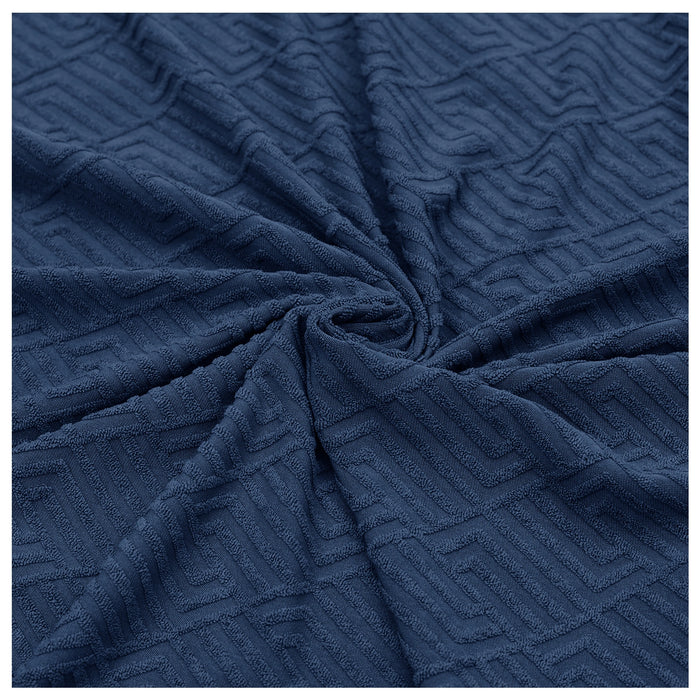 YSTYLE Stretch 2 Seater Sofa Cover with Armrests Geometric Jacquard Pattern-YSTYLE