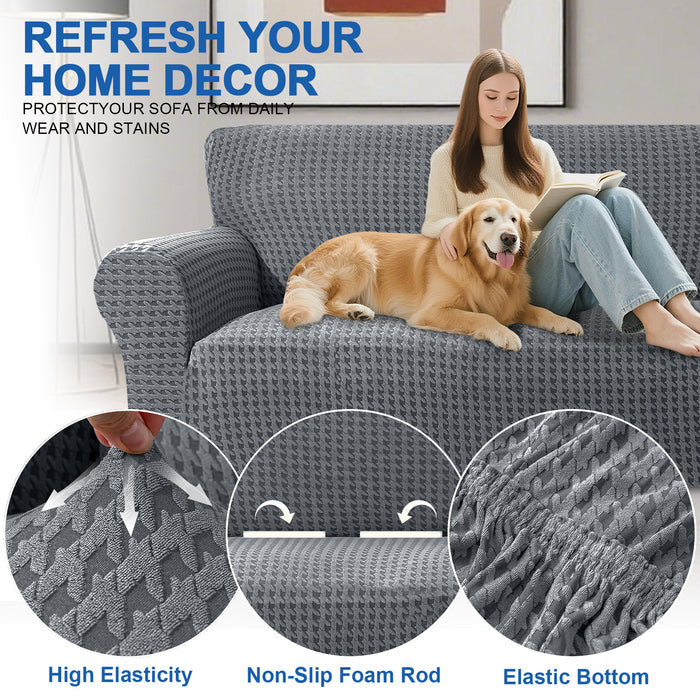 Ystyle Stretch 4 Seater Sofa Cover with New Pattern Anti Slip-YSTYLE