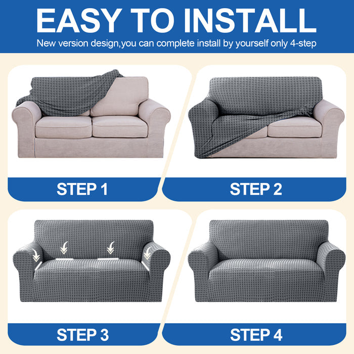 Ystyle Stretch 4 Seater Sofa Cover with New Pattern Anti Slip-YSTYLE