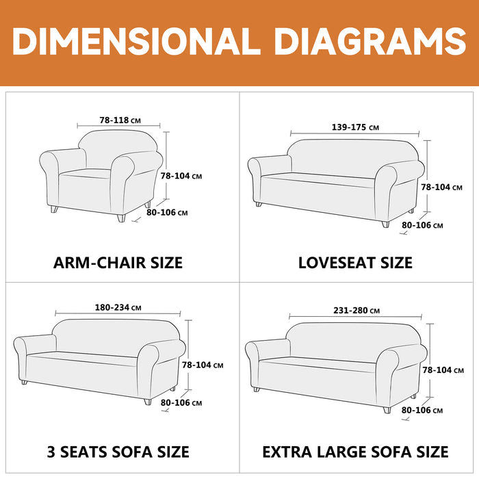 YSTYLE Stretch 3 Seater Sofa Cover Jacquard Anti-Slip