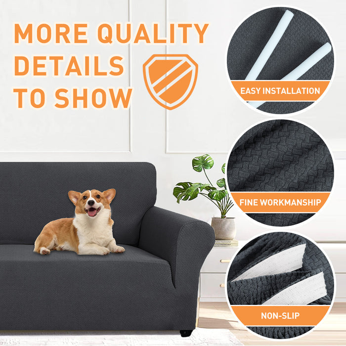 YSTYLE Stretch 3 Seater Sofa Cover Jacquard Anti-Slip