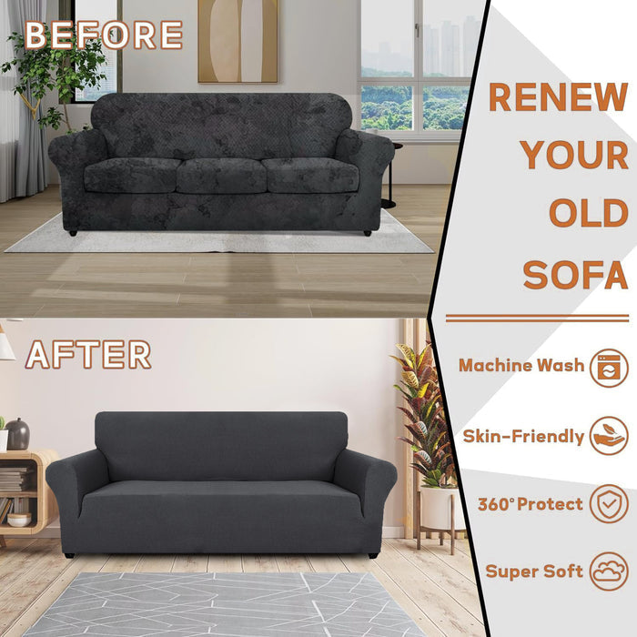 YSTYLE Stretch 3 Seater Sofa Cover Jacquard Anti-Slip