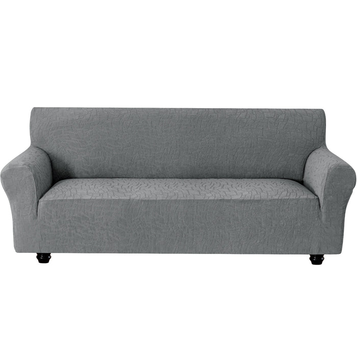 Ystyle Stretch 3 Seater Sofa Cover Jacquard Geometric Pattern-YSTYLE