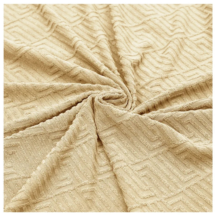 YSTYLE Stretch 3 Seater Sofa Cover with Armrests Geometric Jacquard Pattern-YSTYLE