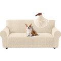 Ystyle Stretch 3 Seater Sofa Cover with Armrests Geometric Pattern Anti Slip-YSTYLE