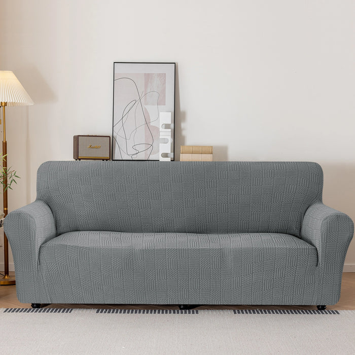 YSTYLE Stretch 4 Seater Sofa Cover 231-279 cm Geometric Pattern-YSTYLE