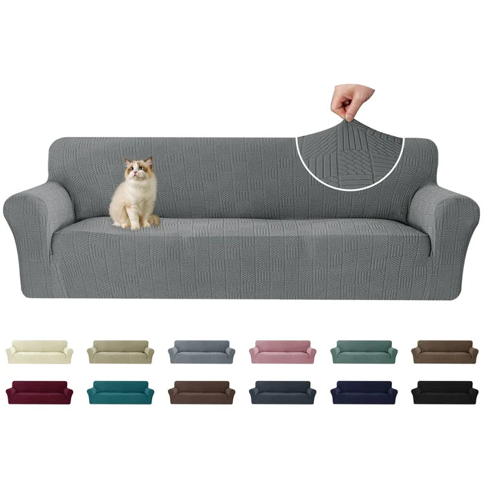 YSTYLE Stretch 4 Seater Sofa Cover 231-279 cm Geometric Pattern-YSTYLE