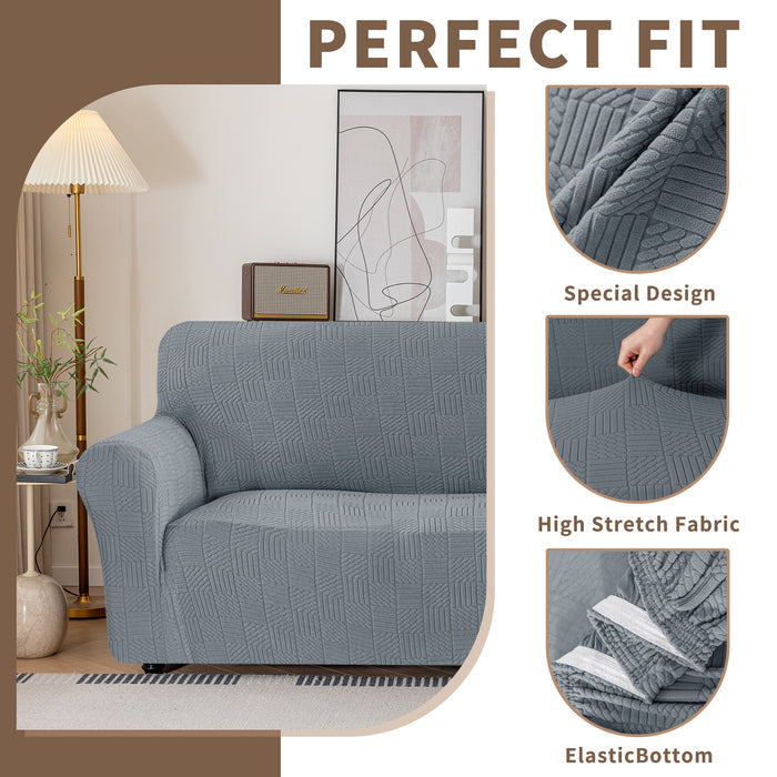 YSTYLE Stretch 4 Seater Sofa Cover 231-279 cm Geometric Pattern