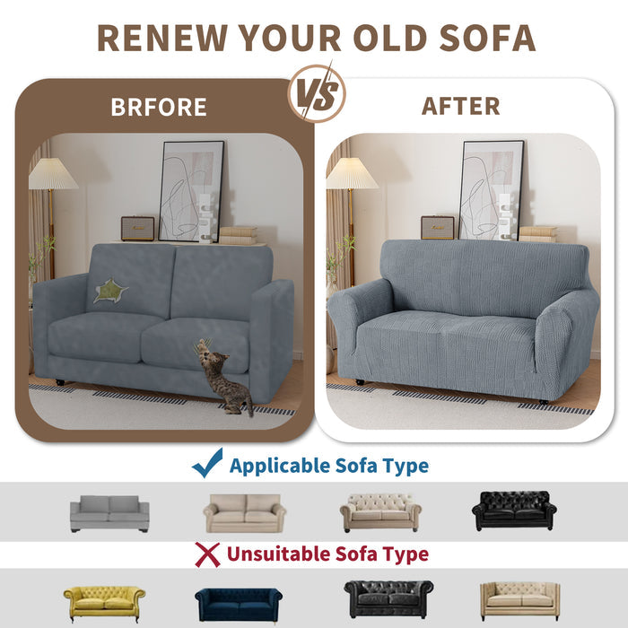 YSTYLE Stretch 4 Seater Sofa Cover 231-279 cm Geometric Pattern