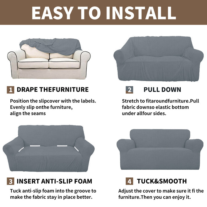 YSTYLE Stretch 4 Seater Sofa Cover 231-279 cm Geometric Pattern
