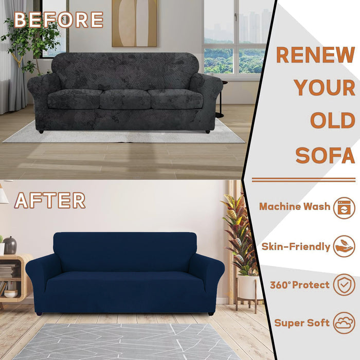 YSTYLE Stretch 4 Seater Sofa Cover Jacquard Anti-Slip