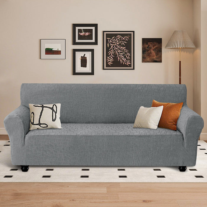 Ystyle Stretch 4 Seater Sofa Cover Jacquard Geometric Pattern-YSTYLE