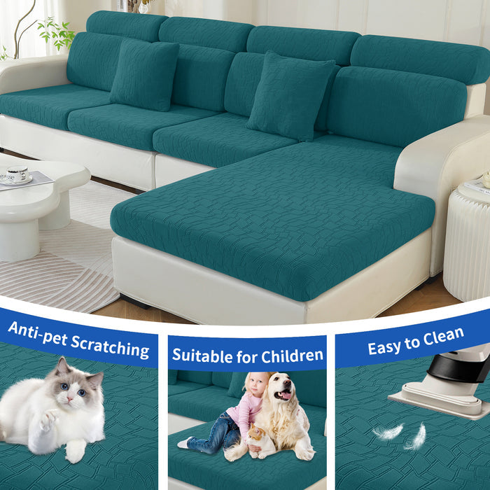 YSTYLE Stretch Sofa Seat Cover 2 Seater Geometric Anti Slip