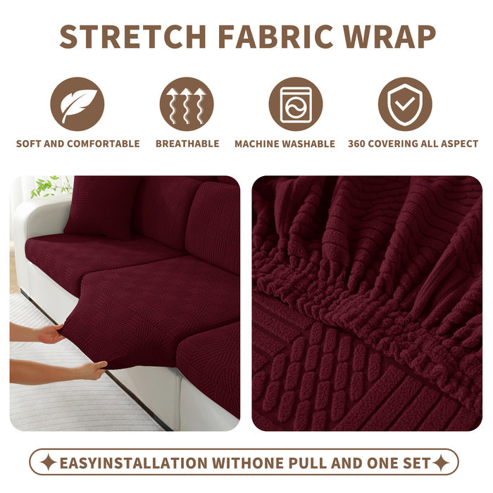 YSTYLE Stretch Sofa Seat Cover 2 Seater Geometric Pattern