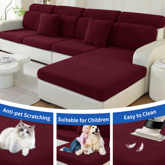 YSTYLE Stretch Sofa Seat Cover 3 Seater Geometric Anti Slip