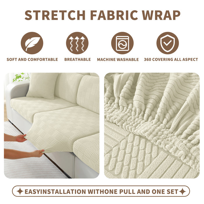 YSTYLE Stretch Sofa Seat Cover 3 Seater Geometric Pattern