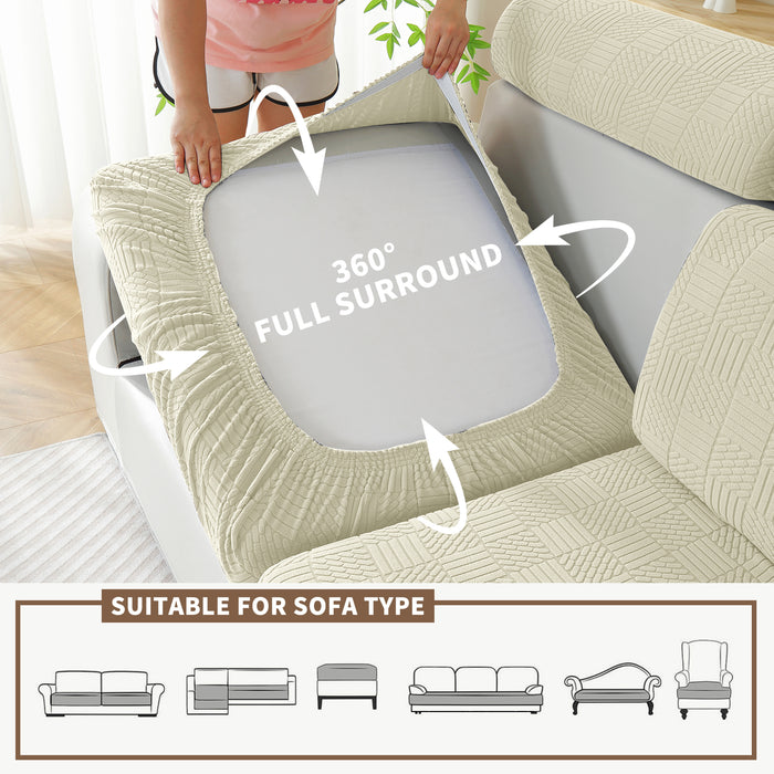 YSTYLE Stretch Sofa Seat Cover 3 Seater Geometric Pattern