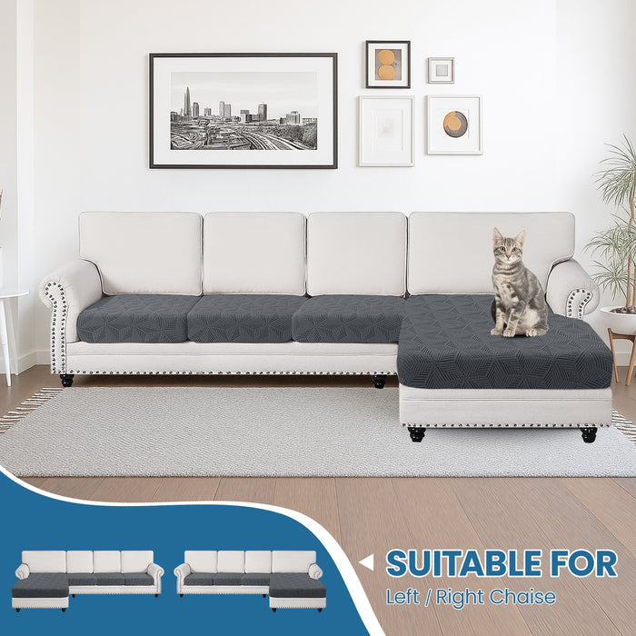 Ystyle Stretch Sofa Seat Cover 3-Seater L-Shaped Sofa Anti Slip Geometric-YSTYLE