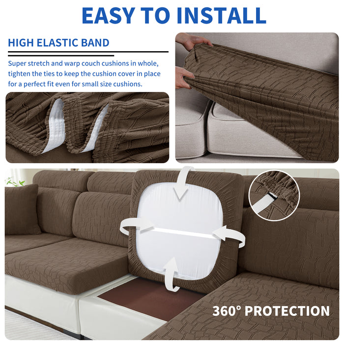 YSTYLE Stretch Sofa Seat Cover Large 1 Seater Geometric Anti Slip