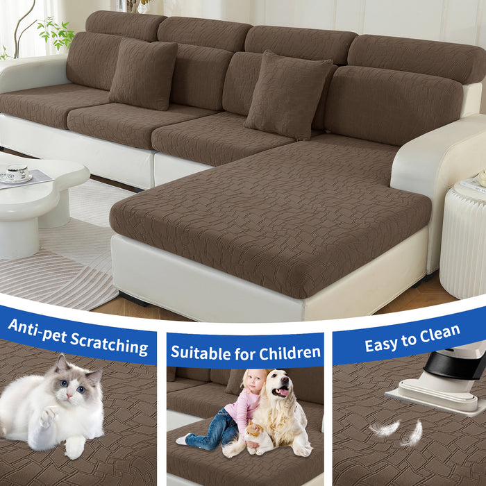 YSTYLE Stretch Sofa Seat Cover Large 1 Seater Geometric Anti Slip