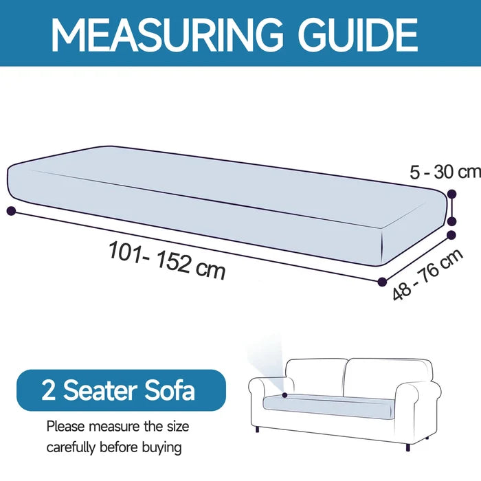 YSTYLE Stretch Sofa Seat Cover2 Seater Geometric Anti Slip-YSTYLE