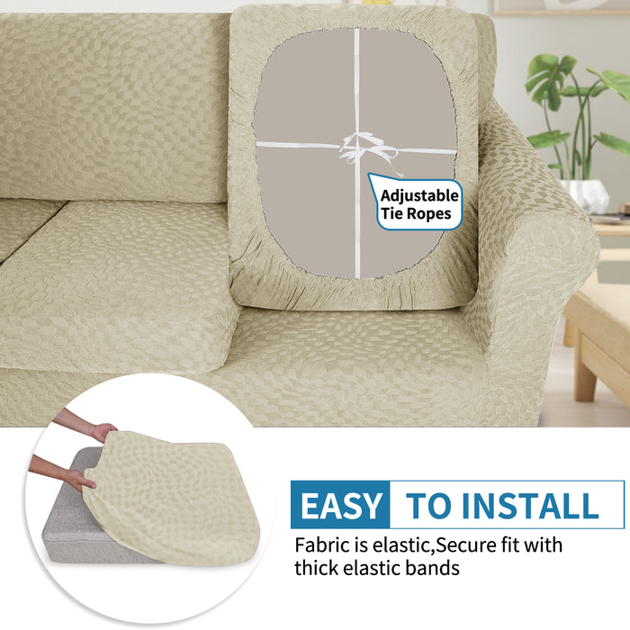 YSTYLE Stretch Sofa Seat Cover2 Seater Geometric Anti Slip