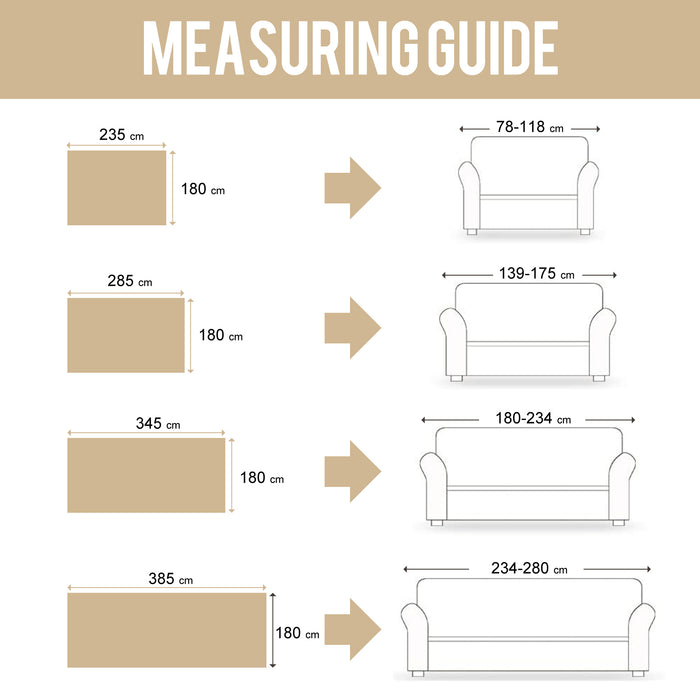YSTYLE Universal 1 Seater Sofa Cover Throw 180x230cm Soft