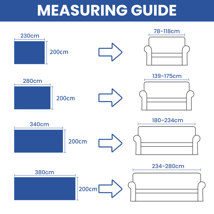 Ystyle Universal 4 Seater Sofa Cover Throw 200x380cm Breathable-YSTYLE