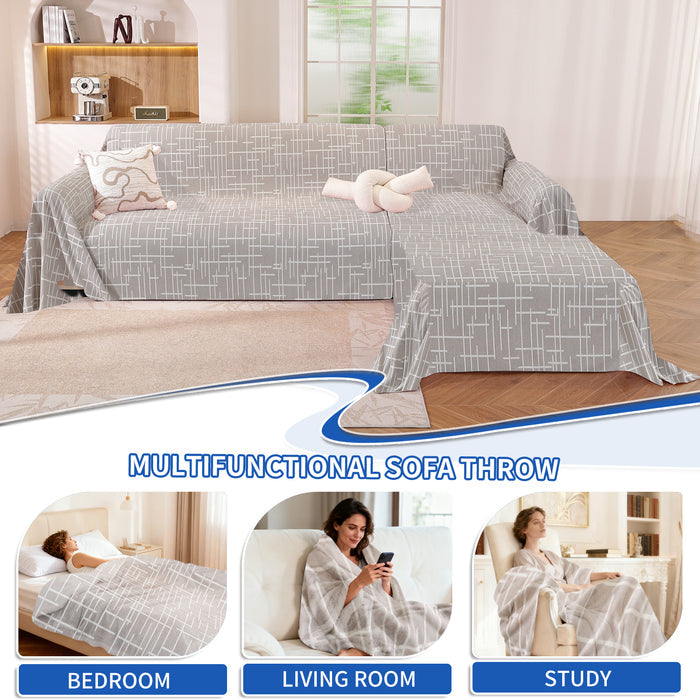 Ystyle Universal 4 Seater Sofa Cover Throw 200x380cm Breathable-YSTYLE