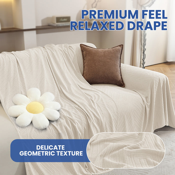 Ystyle Universal 4 Seater Sofa Cover Throw 200x230cm Geometric-YSTYLE