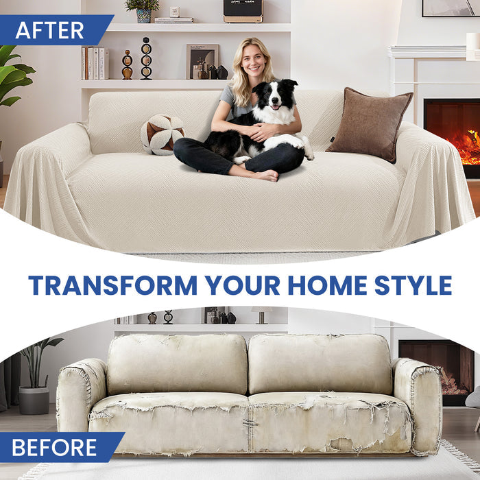 Ystyle Universal 4 Seater Sofa Cover Throw 200x230cm Geometric-YSTYLE