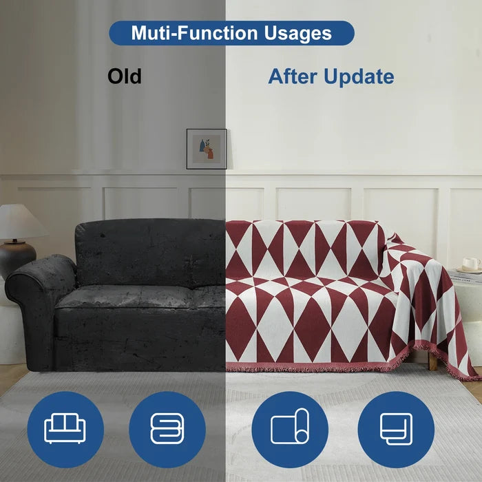 YSTYLE Universal 4 Seater Sofa Cover Throw 180x380cm Anti-Scratch-YSTYLE