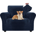 YSTYLE Velvet 1 Seater Sofa Cover with Armrests Stretch Anti Slip-YSTYLE